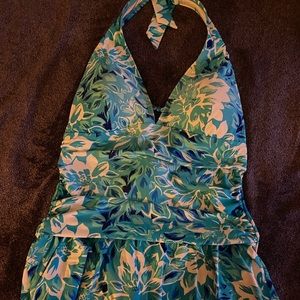 🌟 Sale!  Blue & white bathing suit